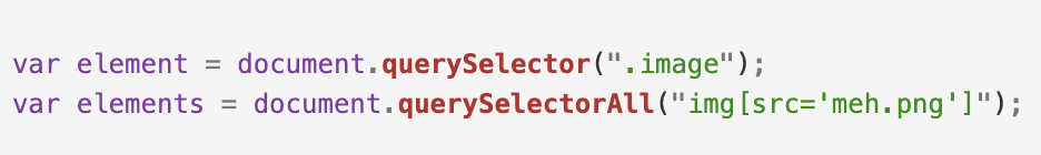 sample image of the query selector